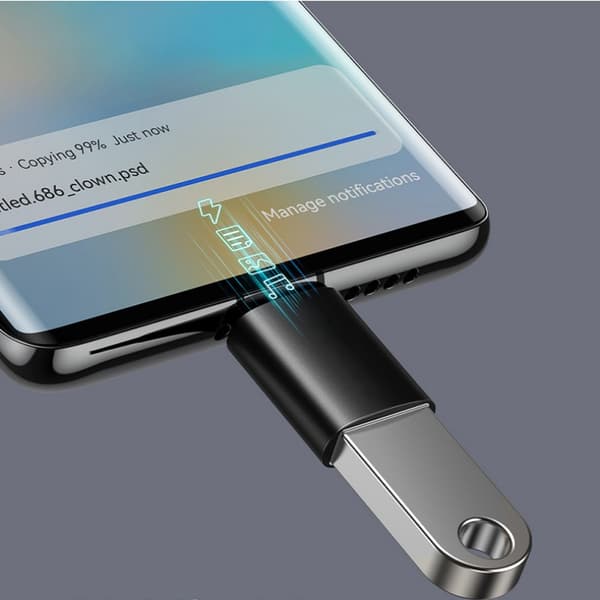 USB C - USB 3.1 -sovitin alumiiniseoksesta Silver Silver