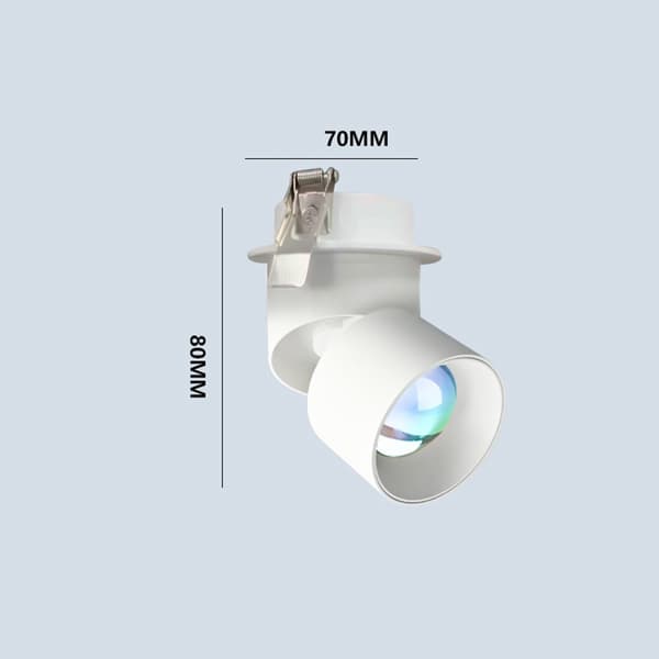 7W Vikbar Infälld LED-spotlight - Solnedgångsglöd, Justerbar Strålvinkel