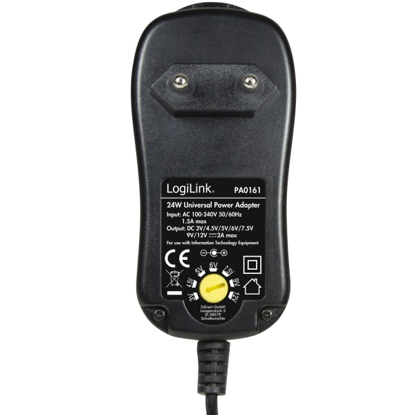 LogiLink Nätadapter 230V-> 3-12V 2A 24W