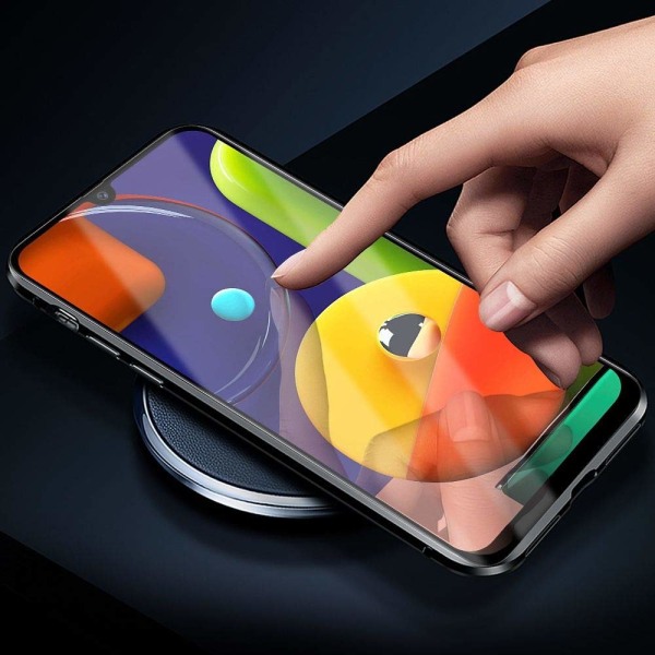 Samsung Galaxy A70 skal med skärmskydd Svart