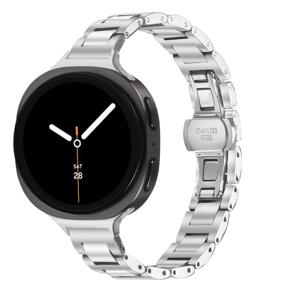 Rustfrit stål metalrem kompatibel med Watch8/8 Classic - Sommerfuglelås Silver Silver