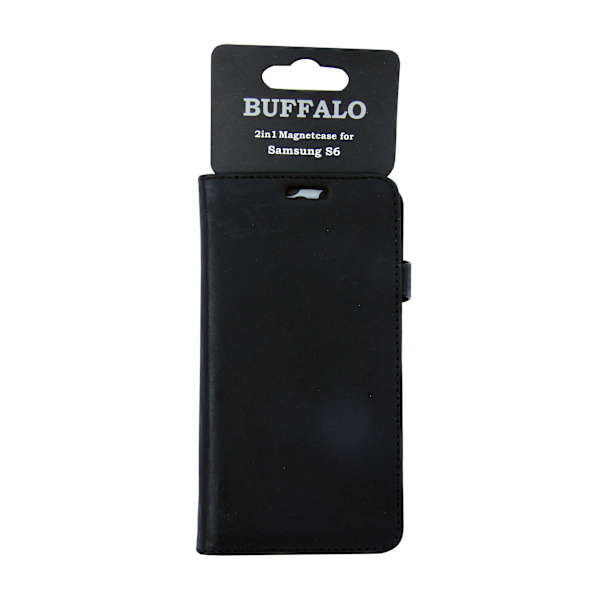 BUFFALO Mobilfodral 3 Kortfack Svart - Samsung S6