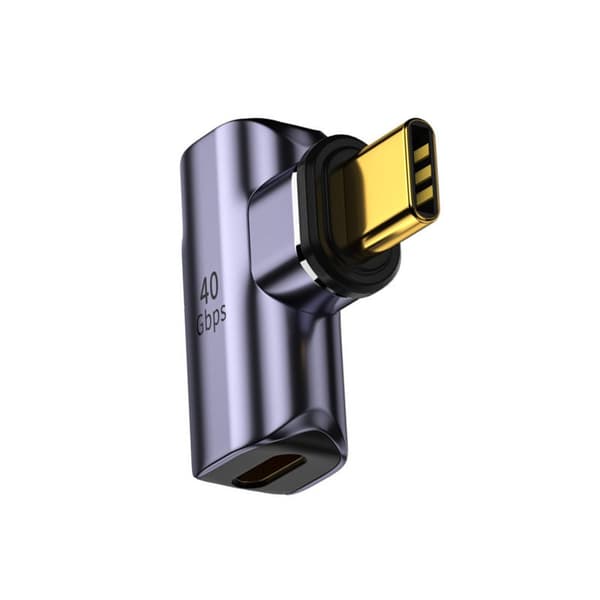 Type-C Magnetisk Adapter, Sidebøjet C Hun til C Han, 100W PD, 40Gbps Dataoverførsel, 8K@60Hz Video