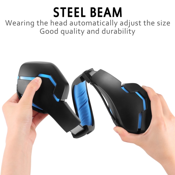 Gaming-headset passer til 3,5 mm standardstikdåse - sort / blå
