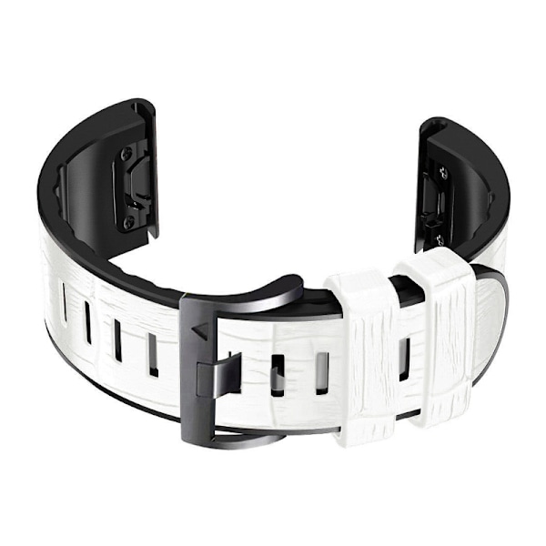 Silikone urrem til Garmin Fenix 8/7X/6X/5X Hvid 22 mm