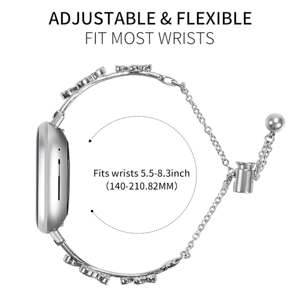 Clover Charm Armband för Fitbit Versa 3/4/Sense 2