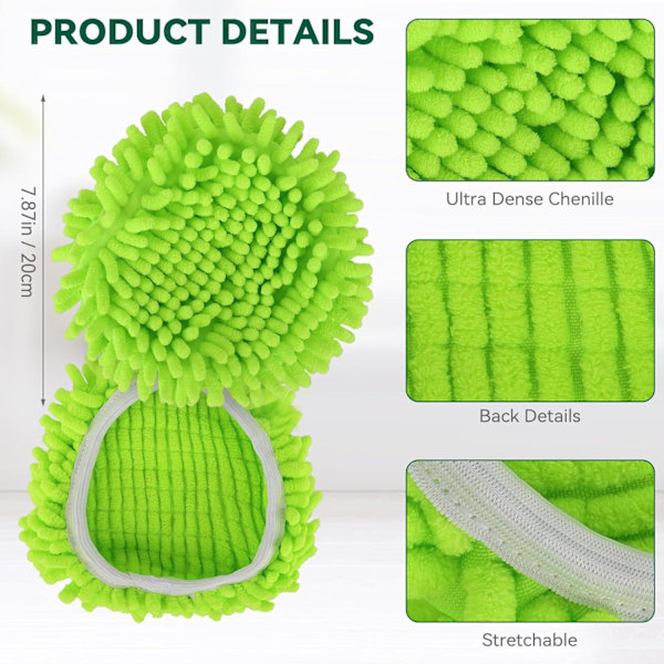 Chenille Mop Refill Grön