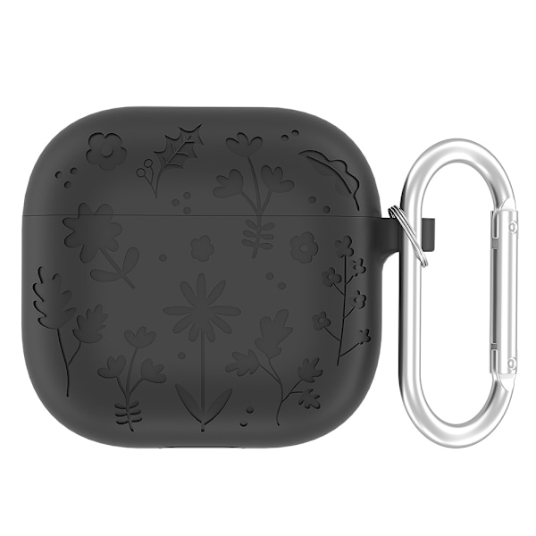 Apple AirPods 4 skyddsfodral med karbinhake Mörkgrå