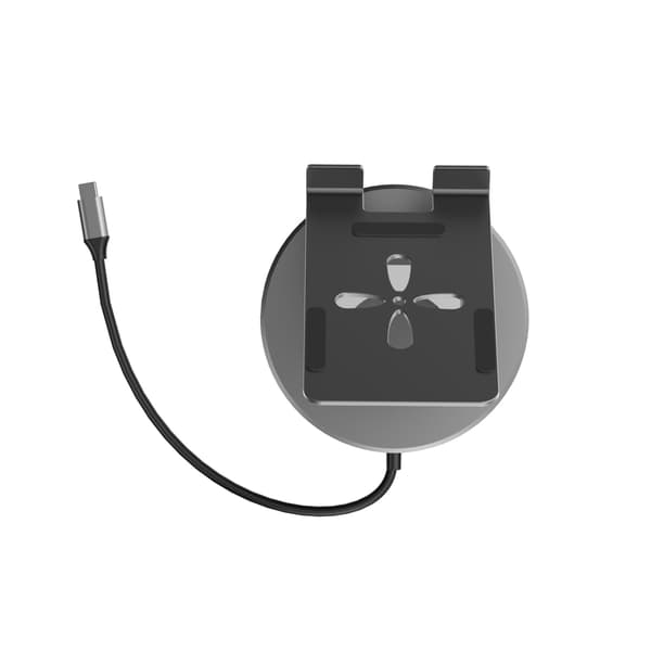 10-i-1 USB-C Hub med 360° Roterbart Telefonstativ - Dockingstation i Aluminiumlegering