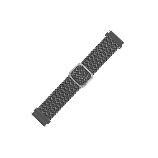 Nylon klockarmband med svart spänne Grå 22 mm