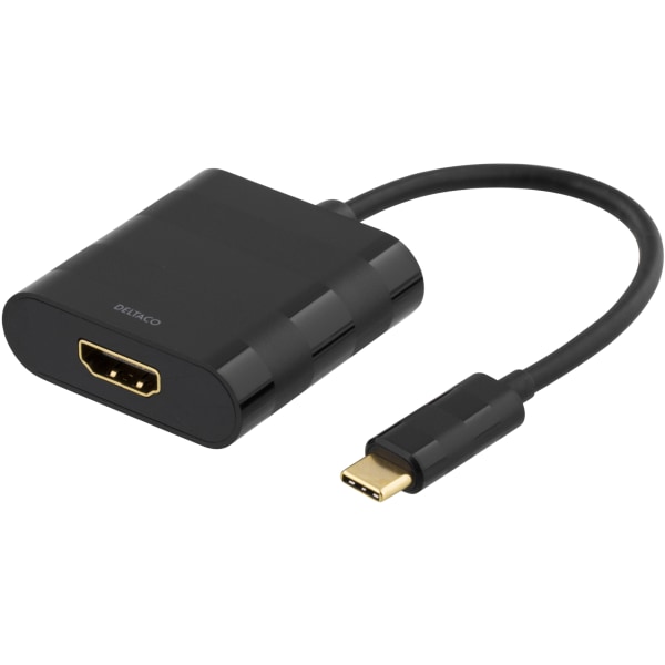 USB-C to HDMI adapter, USB type C male - HDMI female, black