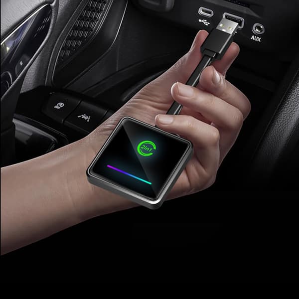 2-i-1 Trådlös CarPlay & Android Auto Adapter: Sömlös Anslutning, Kompatibel med APPLE och Samsung