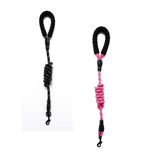Reflekterende nylon hundesnor Sort