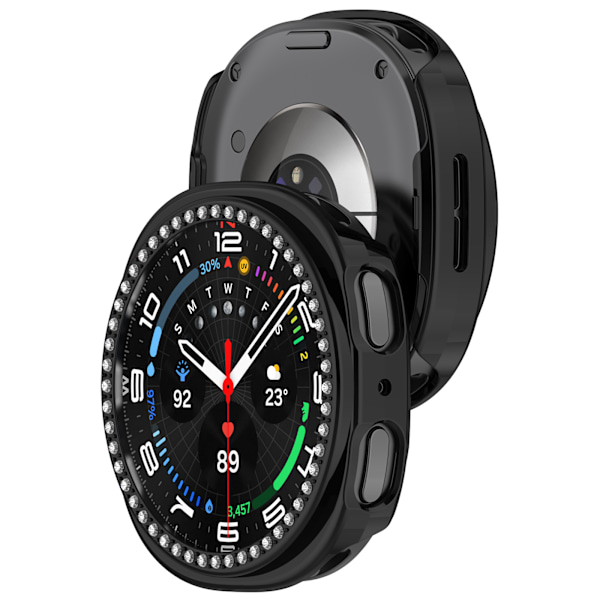 Stilfuldt etui til Samsung Galaxy Watch8 40mm Sort