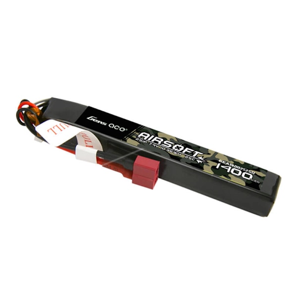 Gens ace 25C 1400mAh 2S1P 7,4V Airsoft Gun Lipo-batteri med T-stik