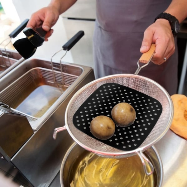 Silikone indsats til Airfryer firkantet 19x19 cm Sort