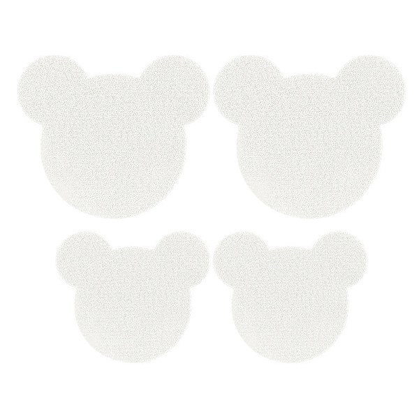 Teddy Bear Shoe Patch Kit - 8 lapper (4 store, 4 mellemstore) Hvid