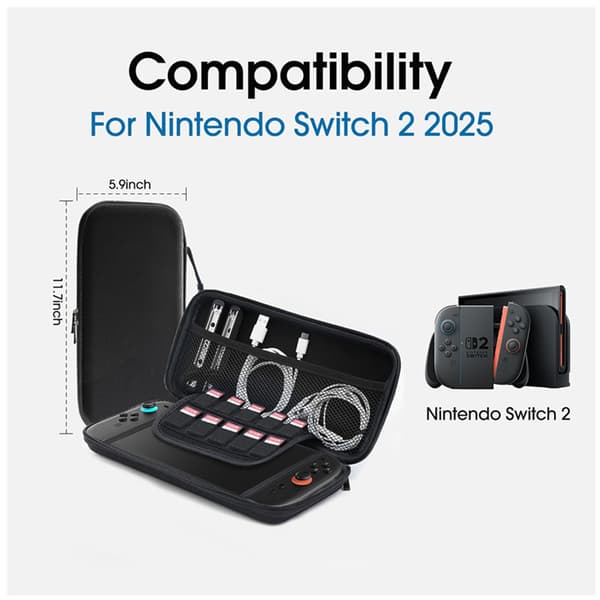 Suojakotelosetti Switch2-konsolille ja -tarvikkeille