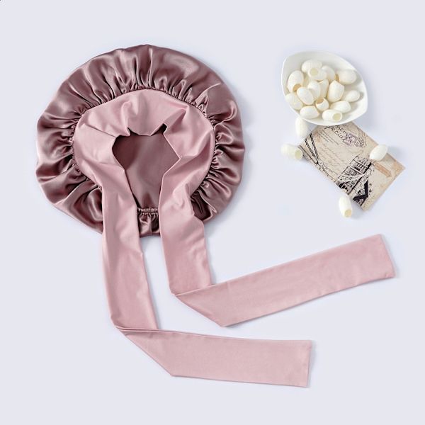 INF Nattmössa Sovmössa i 100% mullbärssilke Rosa