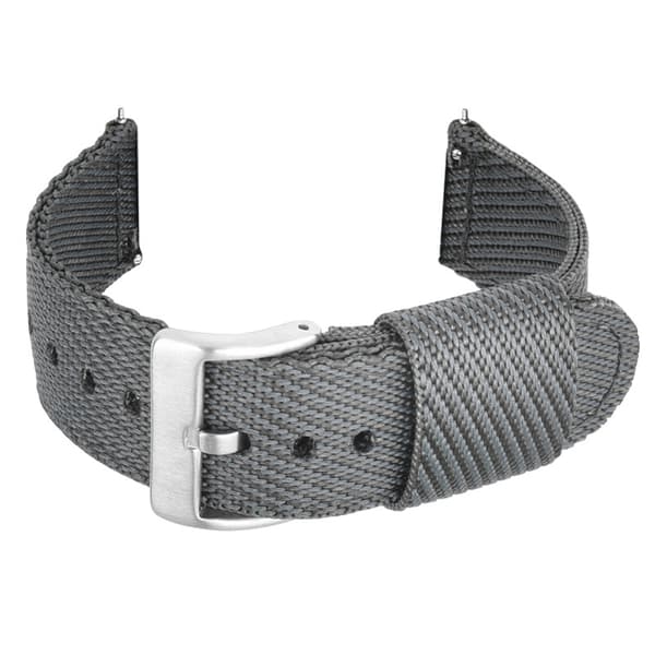 Snyggt 24/22/20/18mm Nylon Klockarmbandsbyte Silver 20 mm