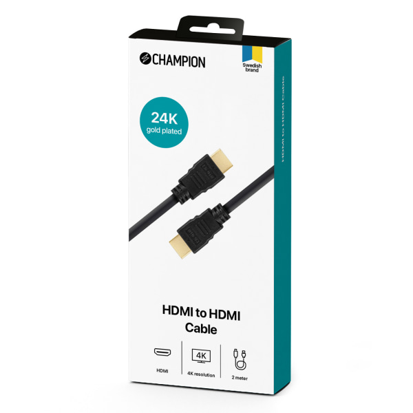 Champion HDMI-kabel Ha-Ha Svart 2.0m