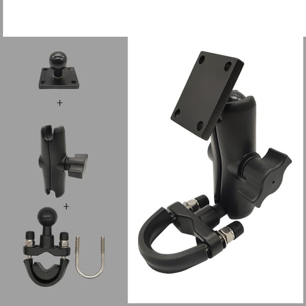 Kulledsfäste i aluminium med T-form och 9 cm stång