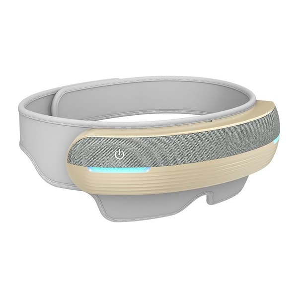 Grå Alt-i-Én Øjenmassager: Lufttryk, Vibration, Varme, Bluetooth & Musik