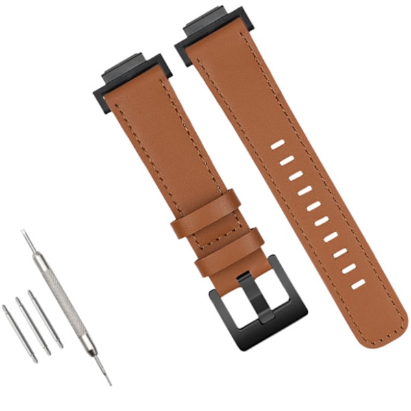 Klockarmband i äkta läder för Casio G-SHOCK DW-5600/GWB5600/GA-2100 Brun