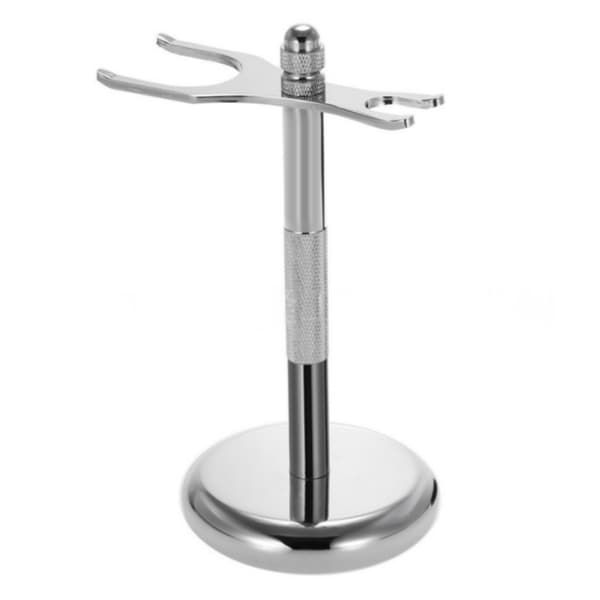 Rustfrit stål barberkost stativ - Aluminiumlegering barberhøvl børsteholder organizer Silver Silver