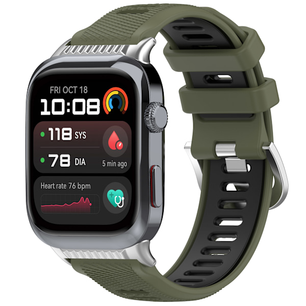 Silikone urrem til Huawei Watch D2 Grøn+sort