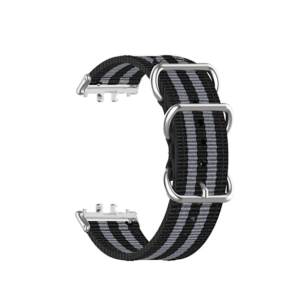 Samsung Fit3 SM-R390 Nylon lærredsbånd Sort+grå