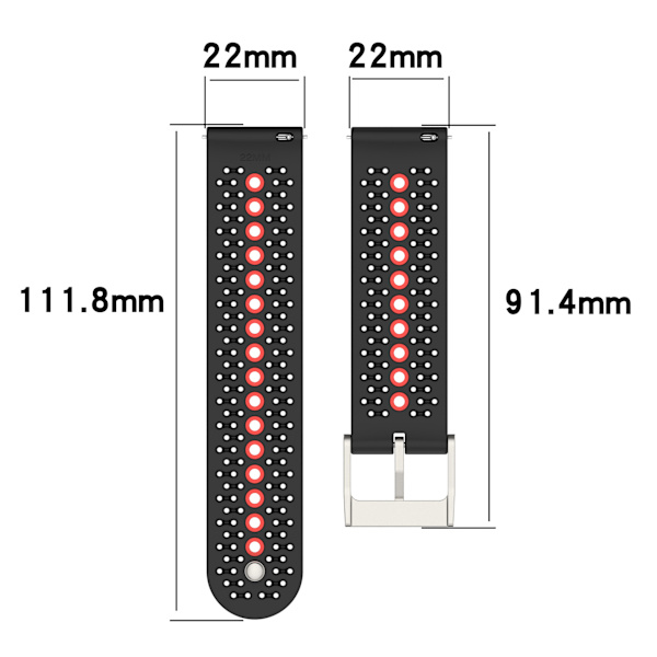 Suunto 9 Peak armband silikon Blå/Grå