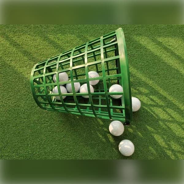 Golfbollskorg i ABS för upp till 50 golfbollar, driving range och utomhusbruk