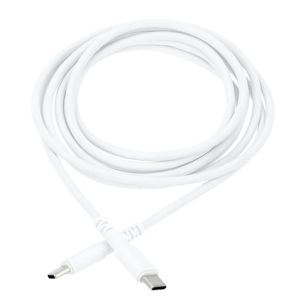 Laddkabel USB-C till USB-C 2.0 2m Kabel Vit