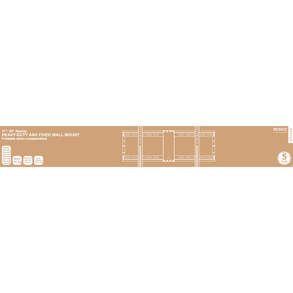 OFFICE HeavyDuty Foldable Fixed Wall Mount 37"80" 70 kg