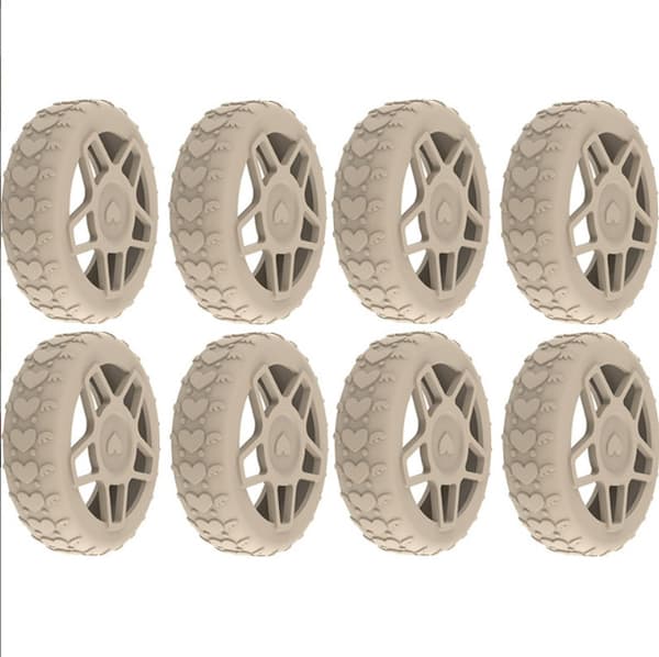8-pack hjulskydd för resväskor Caramel  Brown Model 2 Caramel  Brown