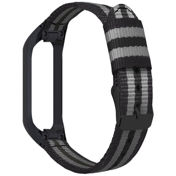 Klockarmband i canvas för Samsung Galaxy Fit E SM-R375 Svart+grå
