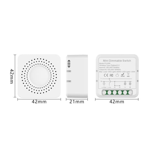 Smart WiFi Afbryder - Envejs WiFi Switch (med RF) - Kompatibel med Alexa og Google Assistant