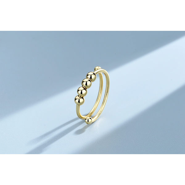 Anti-stressring justerbar koppar silver Guld