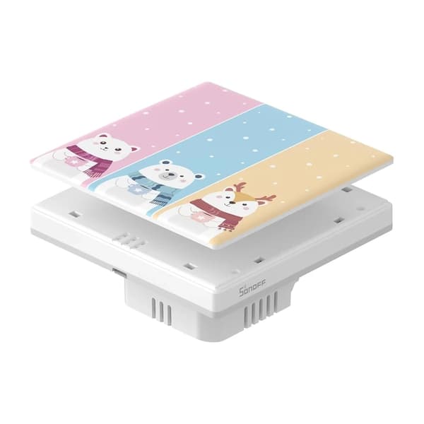 Dekorativt dæksel / kasket til T5 SONOFF Cartoon 3C touch switch
