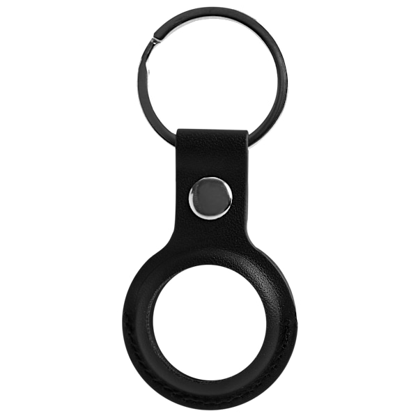 Apple AirTag case, keychain, vegan leather, black