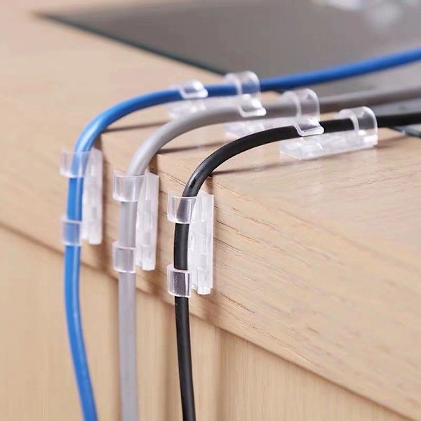 10-pak kabelclips Wire Organizer Kabelstyringsklips