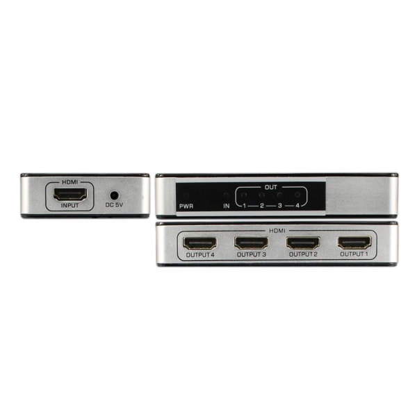 INF 1 x 4 HDMI splitter UltraHD 4K@60Hz understøtter 3D HDMI V2.0 HDCP 2.2 18 Gbps