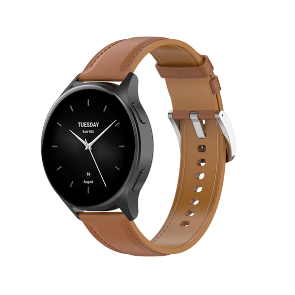 Armbånd i ægte læder Garmin Vivoactive3 / Vivoactive 3 Music / Venu / Venu 2 Plus / Venu Sq, Huami Amazfit GTS 2E / GTS Lysebrun