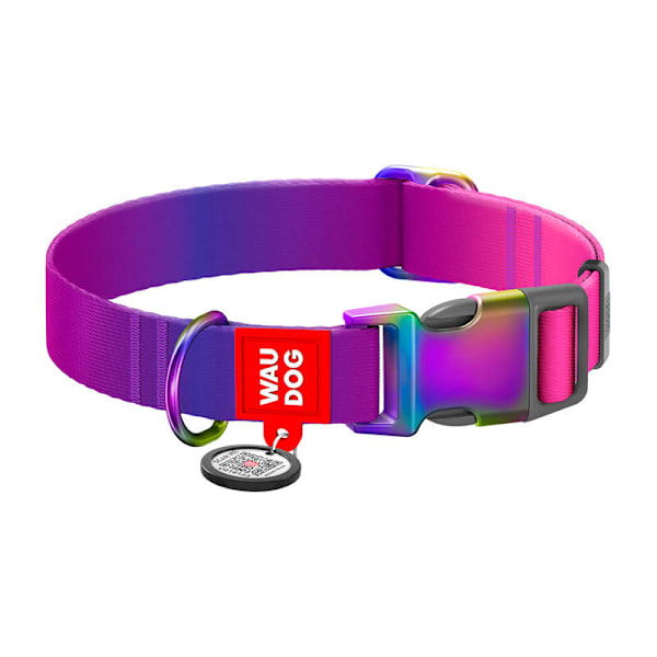 Waudog gradientti nylon-kaulapanta QR-koodilla, violetti, koko M