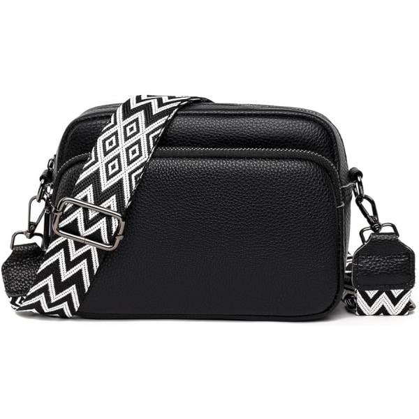 INF Crossbody taske skulderrem taske PU læder Sort