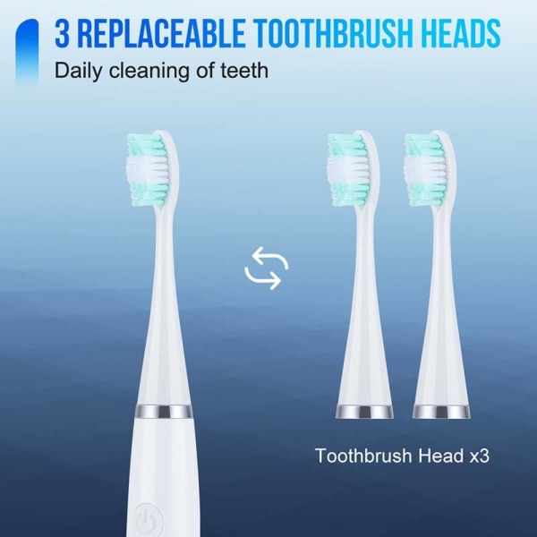 INF Elektrisk tandbørste med tandstensfjerner Hvid