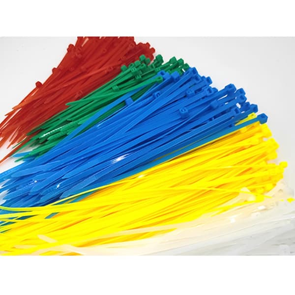Assorterede farver nylon kabelbindere - 500 stk. spand - Premium styrke til sikker kabelstyring
