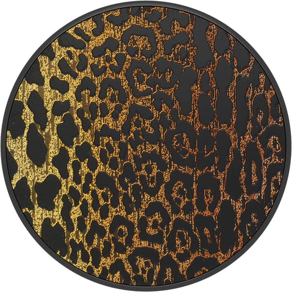 POPSOCKETS Præget Metal Leopard Aftageligt Greb med Stativfunktion LUXE