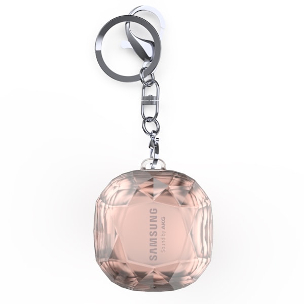 Diamond Pattern Skyddsfodral för Galaxy Buds Live/2/Pro/FE Svart Transparent
